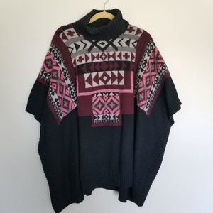 Cynthia Rowley Wool Poncho SZ M